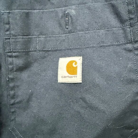Carhartt Rugged Flex Relaxed Fit Navy Blue Long Sleeve Shirt Large - Picture 5 of 5